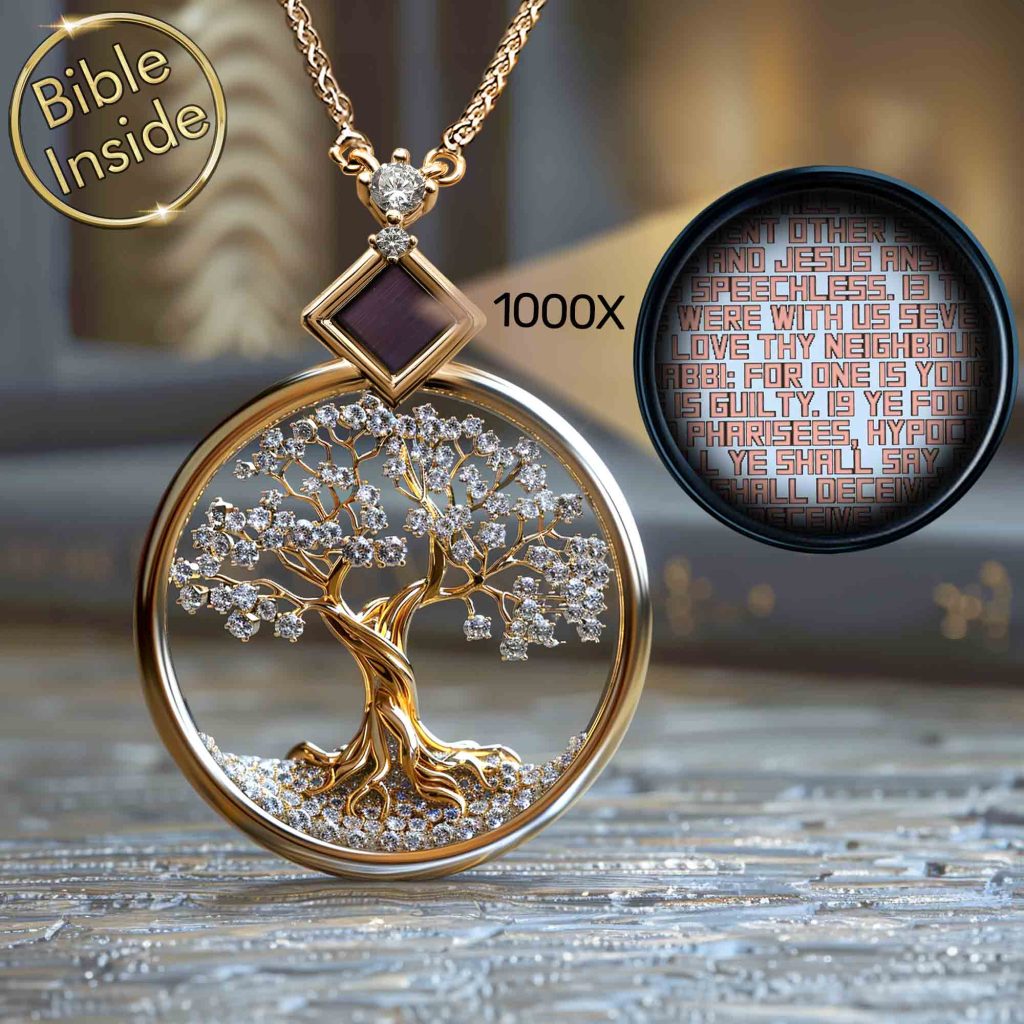 Inspirational Gift Shop Featuring Holy Bible Necklace With Precious Gems From My Nano Jewelry